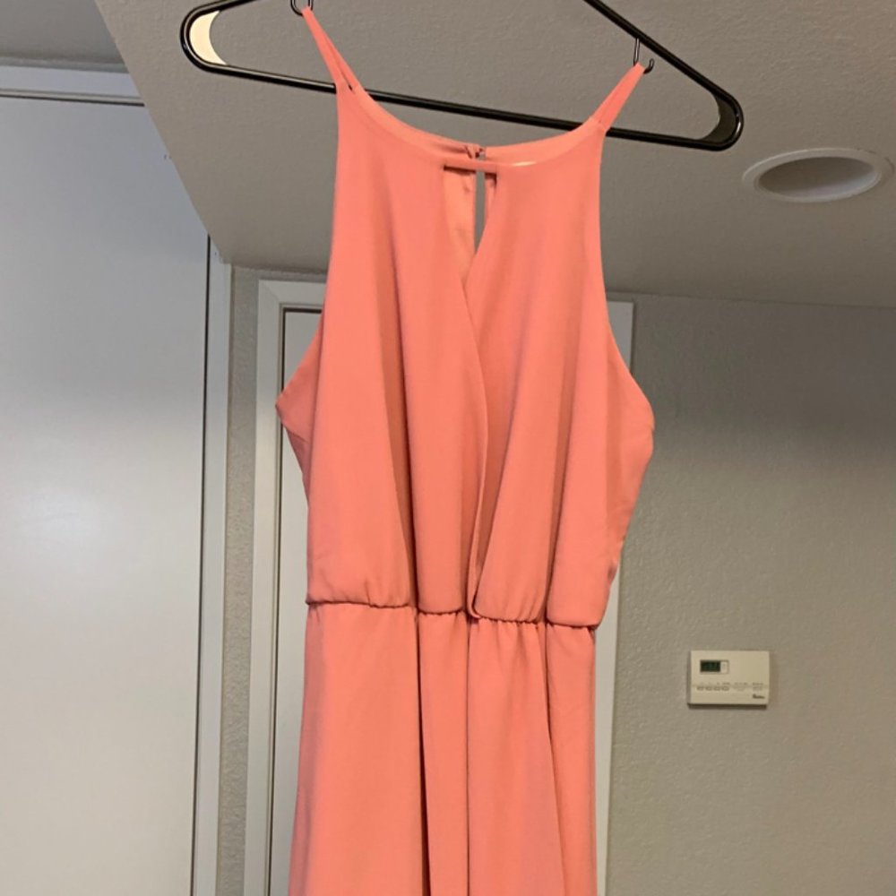 Pink chiffon dress medium for women